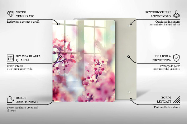 Üveg vágódeszka Sötét fa tábla