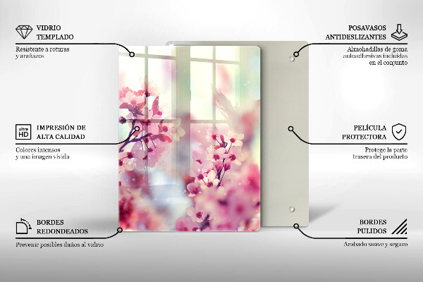 Üveg vágódeszka Sötét fa tábla