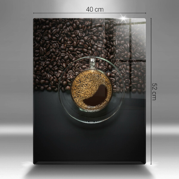 Üveg vágódeszka Kávé és bab