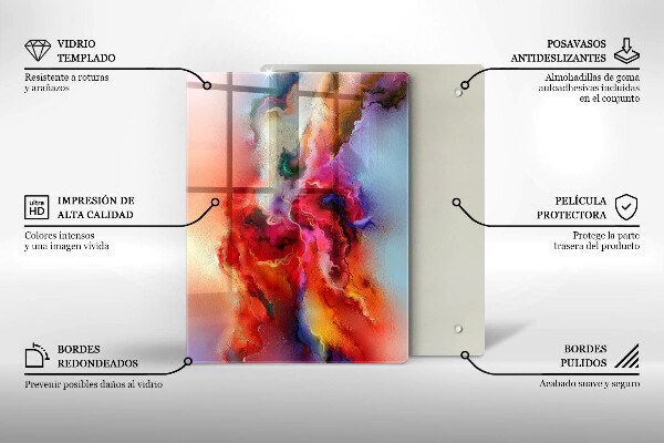 Üveg vágódeszka Kávé és bab