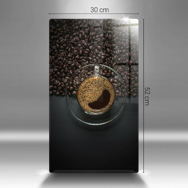 Üveg vágódeszka Kávé és bab