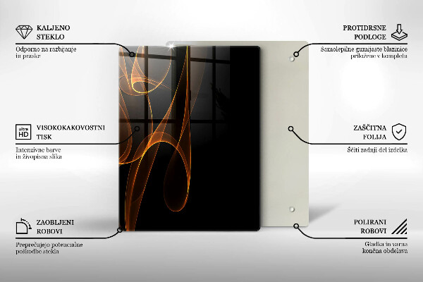 Üveg vágódeszka Zöld zöldségek