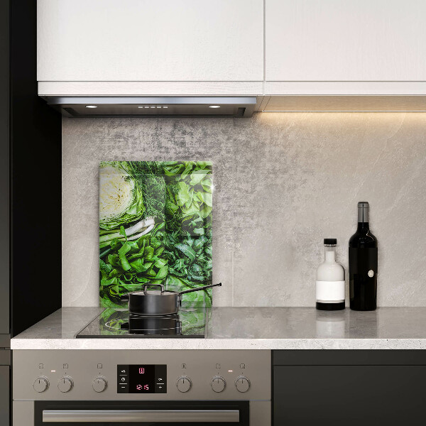 Üveg vágódeszka Zöld zöldségek