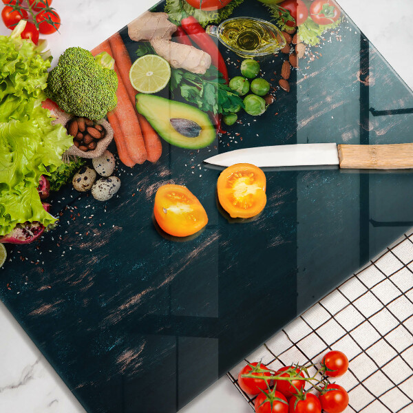 Üveg vágódeszka Gyümölcsök és zöldségek