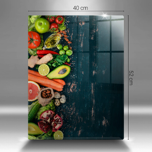 Üveg vágódeszka Gyümölcsök és zöldségek