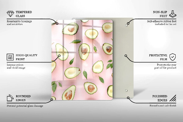 Üveg vágódeszka Gyümölcsök és zöldségek