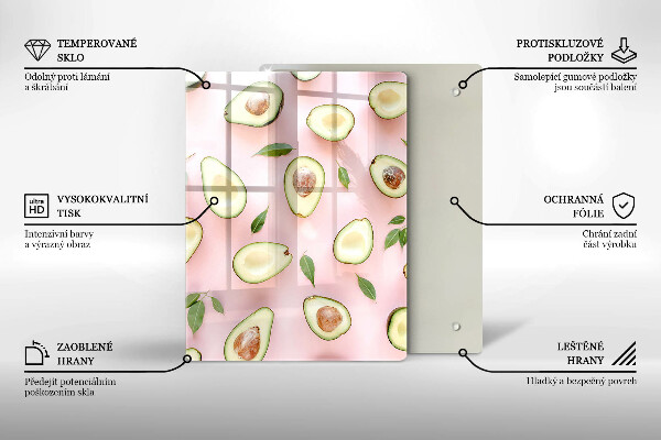 Üveg vágódeszka Gyümölcsök és zöldségek