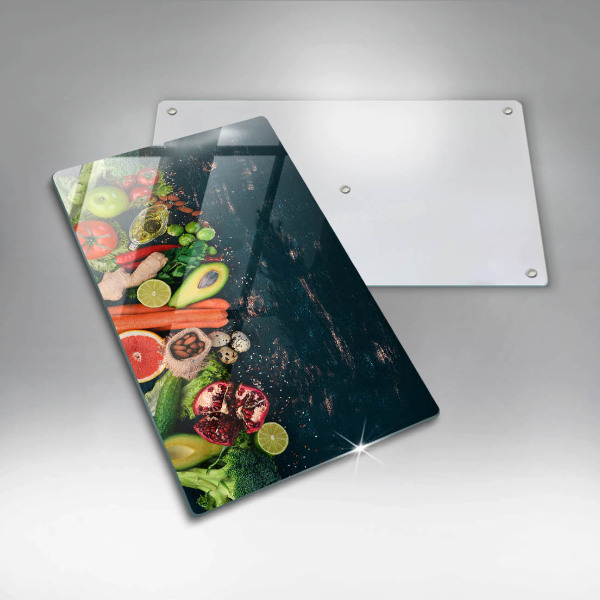 Üveg vágódeszka Gyümölcsök és zöldségek