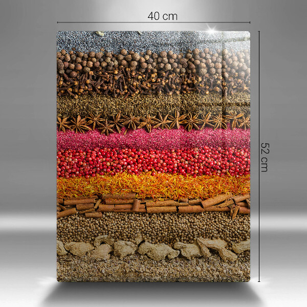 Üveg vágódeszka Színes fűszerek