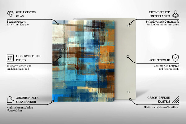 Üveg vágódeszka Színes fűszerek