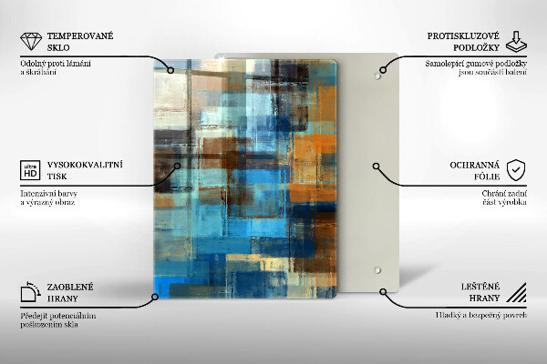 Üveg vágódeszka Színes fűszerek