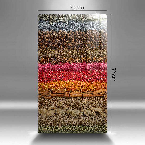 Üveg vágódeszka Színes fűszerek