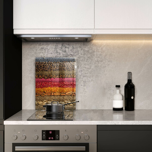 Üveg vágódeszka Színes fűszerek