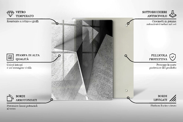 Üveg vágódeszka Fa textúra