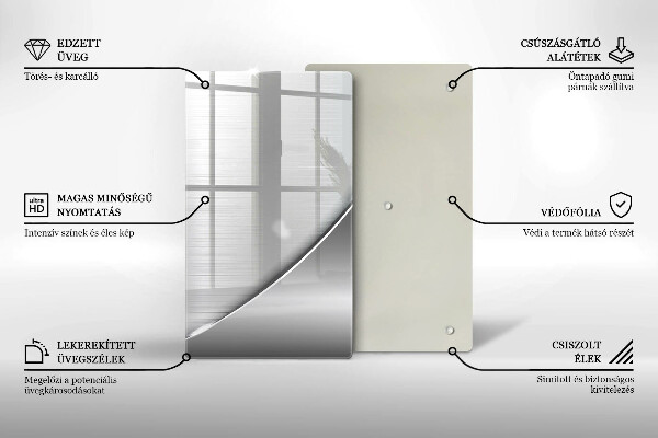 Üveg vágódeszka Fém formák