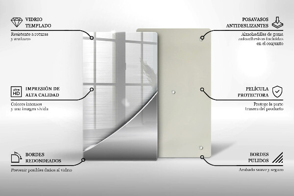 Üveg vágódeszka Fém formák