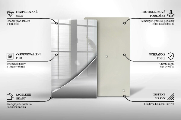 Üveg vágódeszka Fém formák