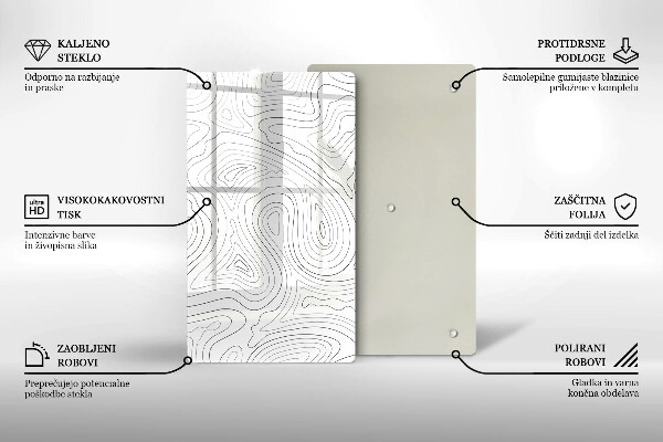 Üveg vágódeszka Absztrakt formák