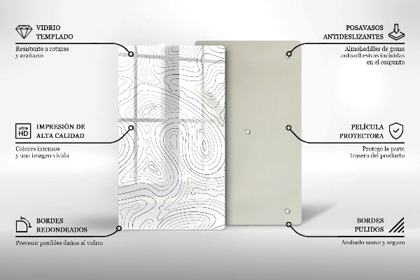 Üveg vágódeszka Absztrakt formák