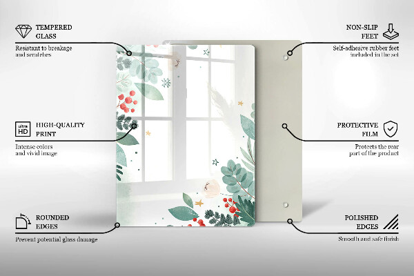 Üveg vágódeszka Absztrakt formák