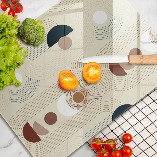 Üveg vágódeszka Boho geometriai formák