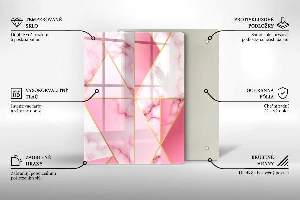 Üveg vágódeszka Boho geometriai formák