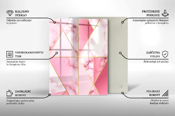 Üveg vágódeszka Boho geometriai formák