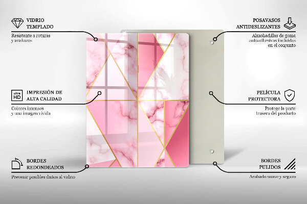 Üveg vágódeszka Boho geometriai formák