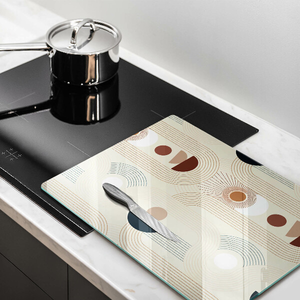 Üveg vágódeszka Boho geometriai formák