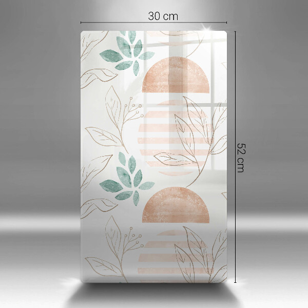 Üveg vágódeszka Boho levelek minta