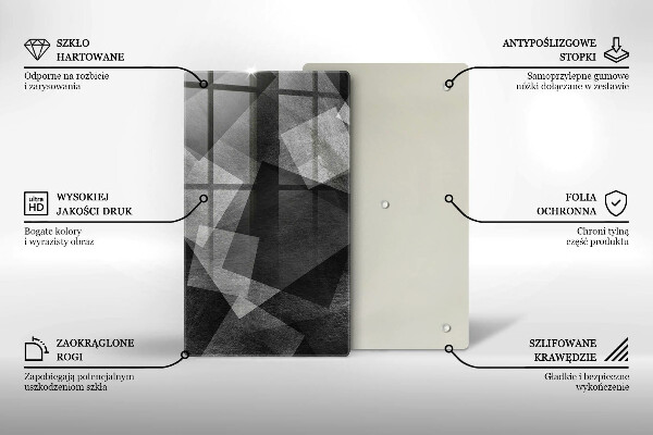 Üveg vágódeszka Geometriai absztrakció