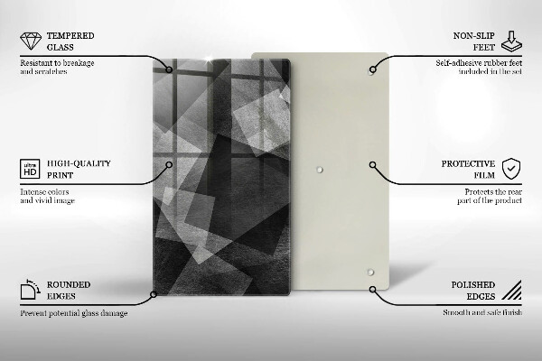 Üveg vágódeszka Geometriai absztrakció