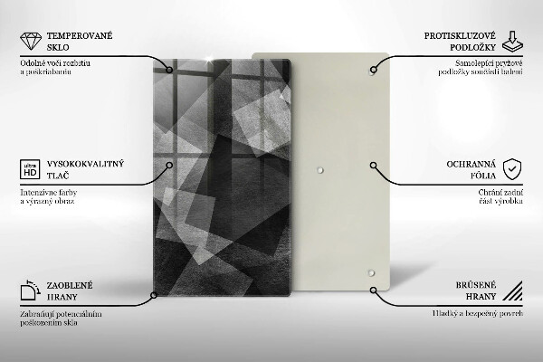 Üveg vágódeszka Geometriai absztrakció