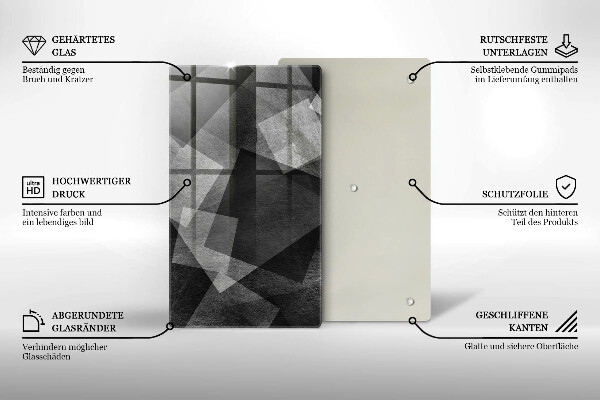 Üveg vágódeszka Geometriai absztrakció