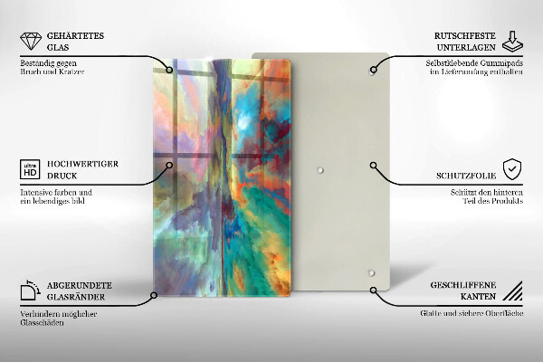 Üveg vágódeszka Színes égbolt