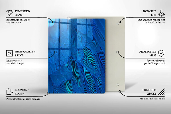 Üveg vágódeszka Akvarell skálák