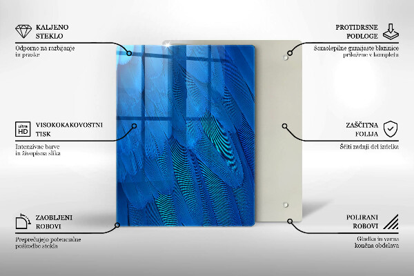 Üveg vágódeszka Akvarell skálák