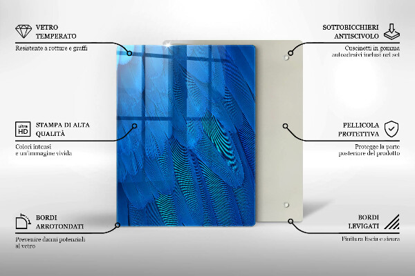 Üveg vágódeszka Akvarell skálák