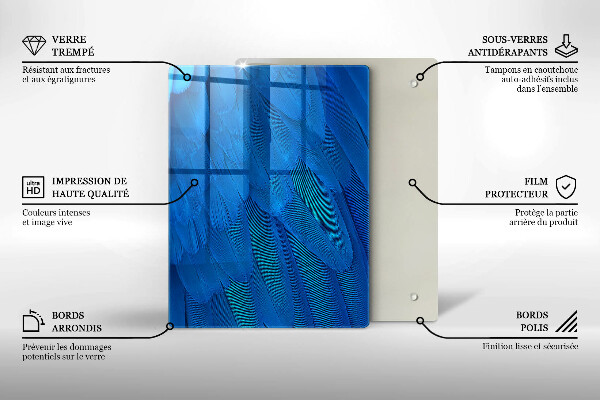Üveg vágódeszka Akvarell skálák