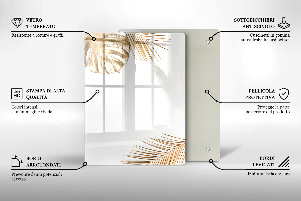 Üveg vágódeszka Könnyű kőedény