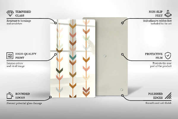 Üveg vágódeszka Geometriai elemek