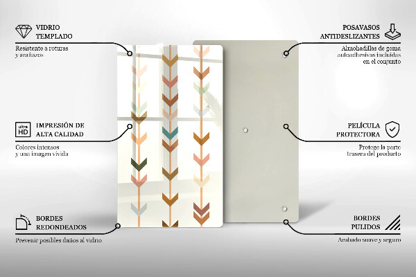 Üveg vágódeszka Geometriai elemek
