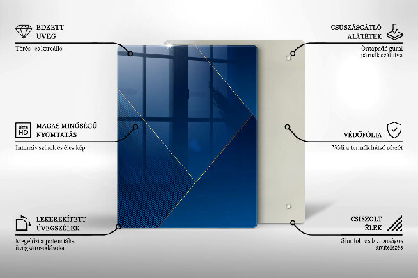 Üveg vágódeszka Geometriai elemek