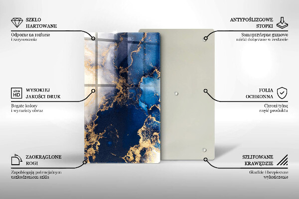 Üveg vágódeszka Elegáns háttér és arany