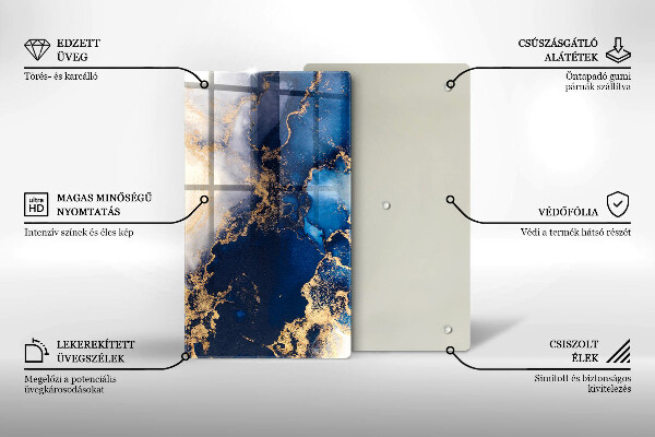 Üveg vágódeszka Elegáns háttér és arany