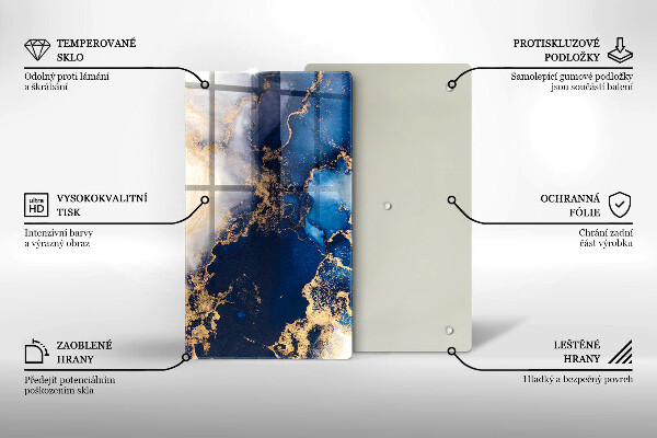 Üveg vágódeszka Elegáns háttér és arany