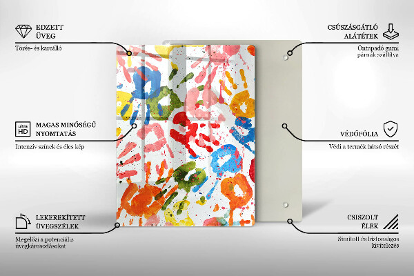 Üveg vágódeszka Elegáns háttér és arany