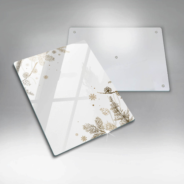 Üveg vágódeszka Téli díszek