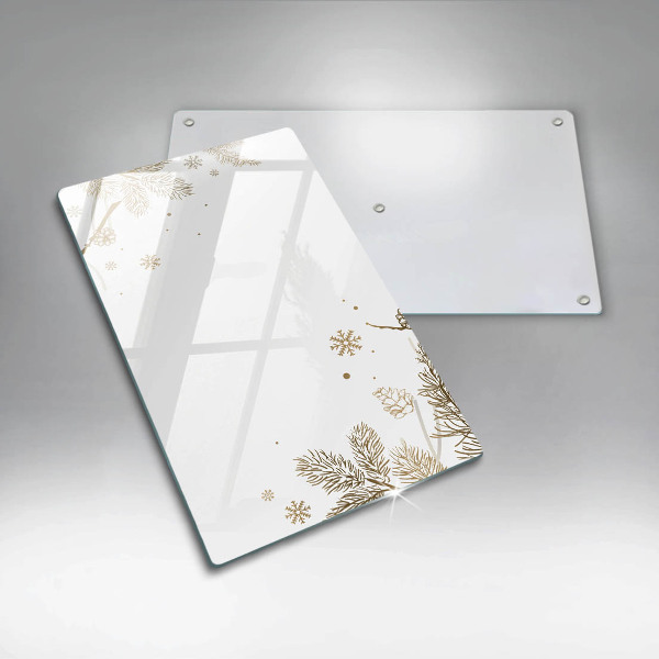 Üveg vágódeszka Téli díszek