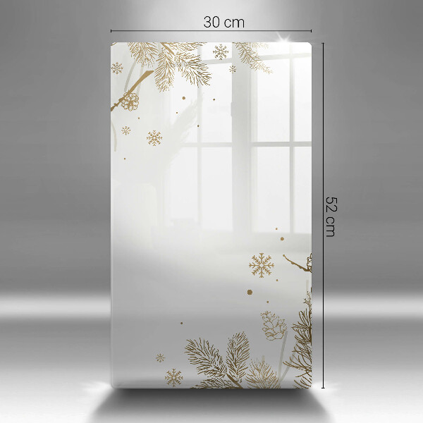 Üveg vágódeszka Téli díszek